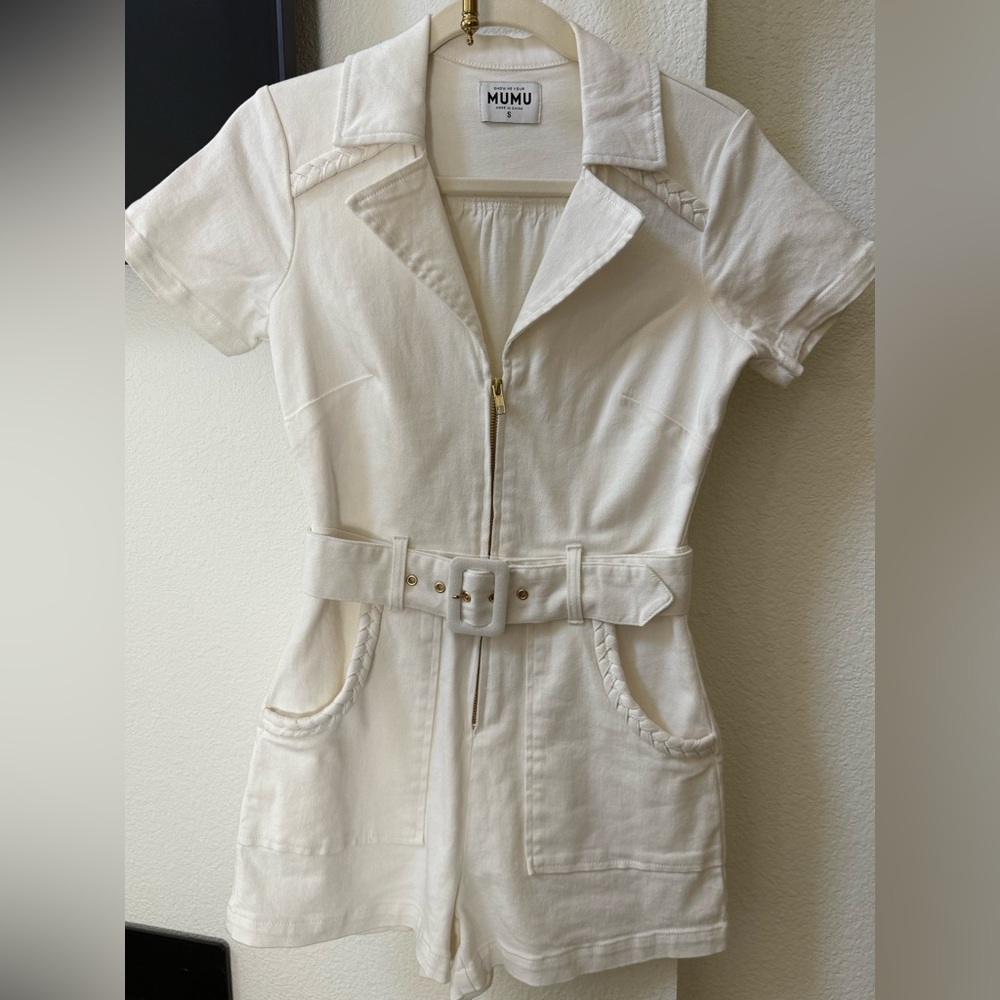 SMYM white game day romper